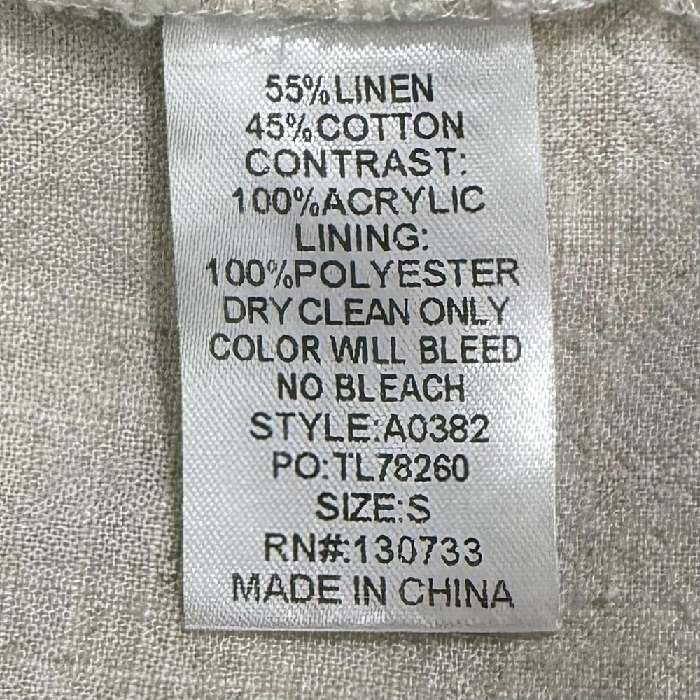 Umgee Top Womens S Tan Multicolor Boho Crochet Granny Square Sleeve Casual Shirt - Picture 5 of 9